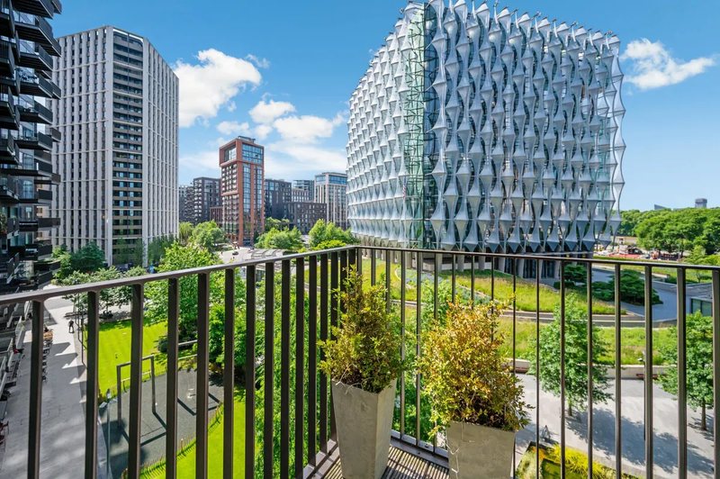 Balcony view across Embassy Gardens