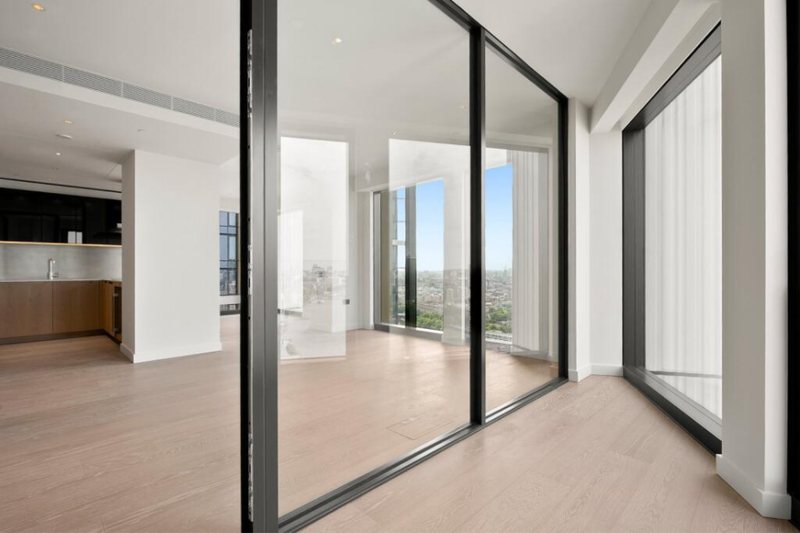 Living area with glazed doors