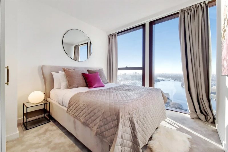 Bedroom with views across London