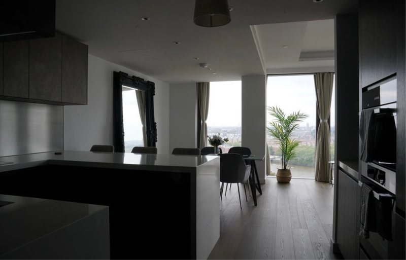 Kitchen with views