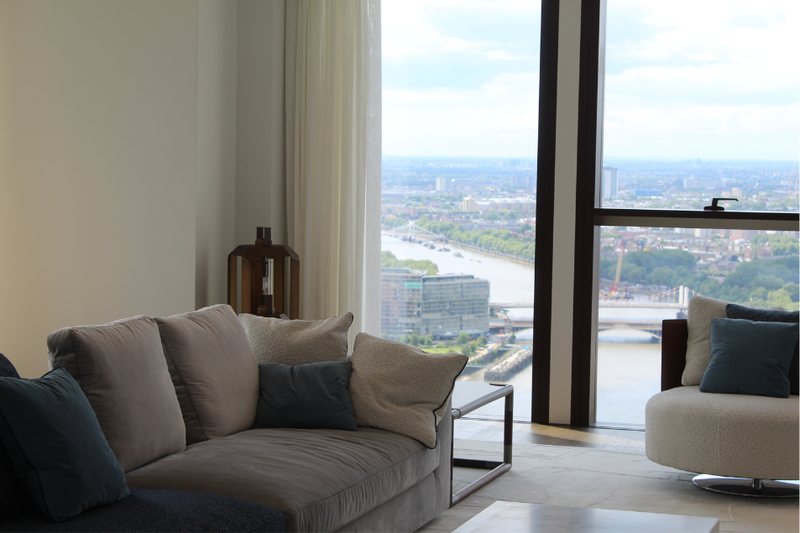 Lounge corner with river views