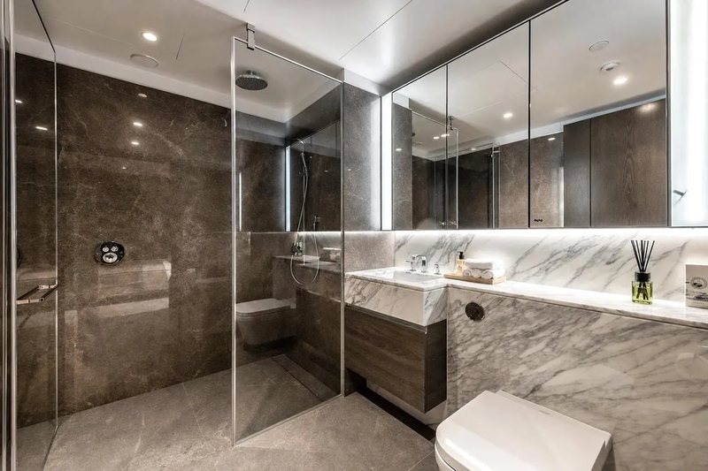 Bathroom with walk-in shower