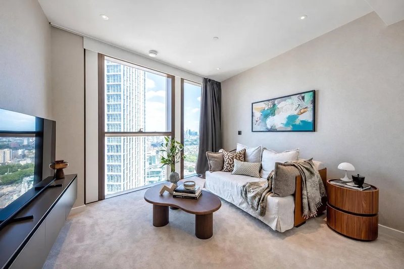 Living room with city views