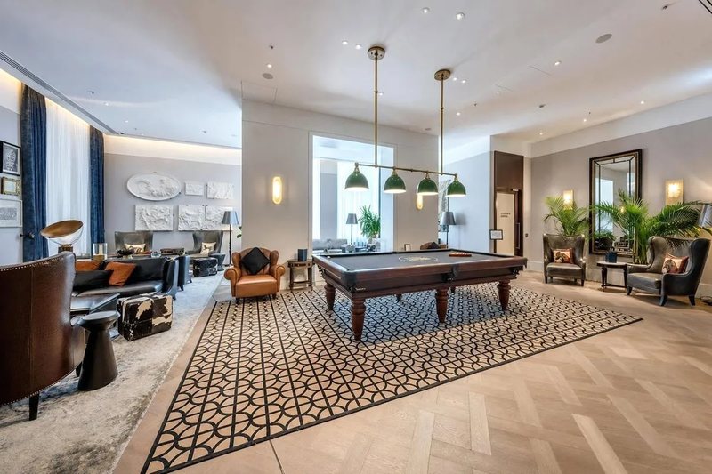 Games room with pool table